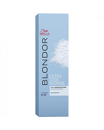 Wella Blondor Extra Cool Blonde Powder - Порошок для осветления и тонирования 150 г - hairs-russia.ru